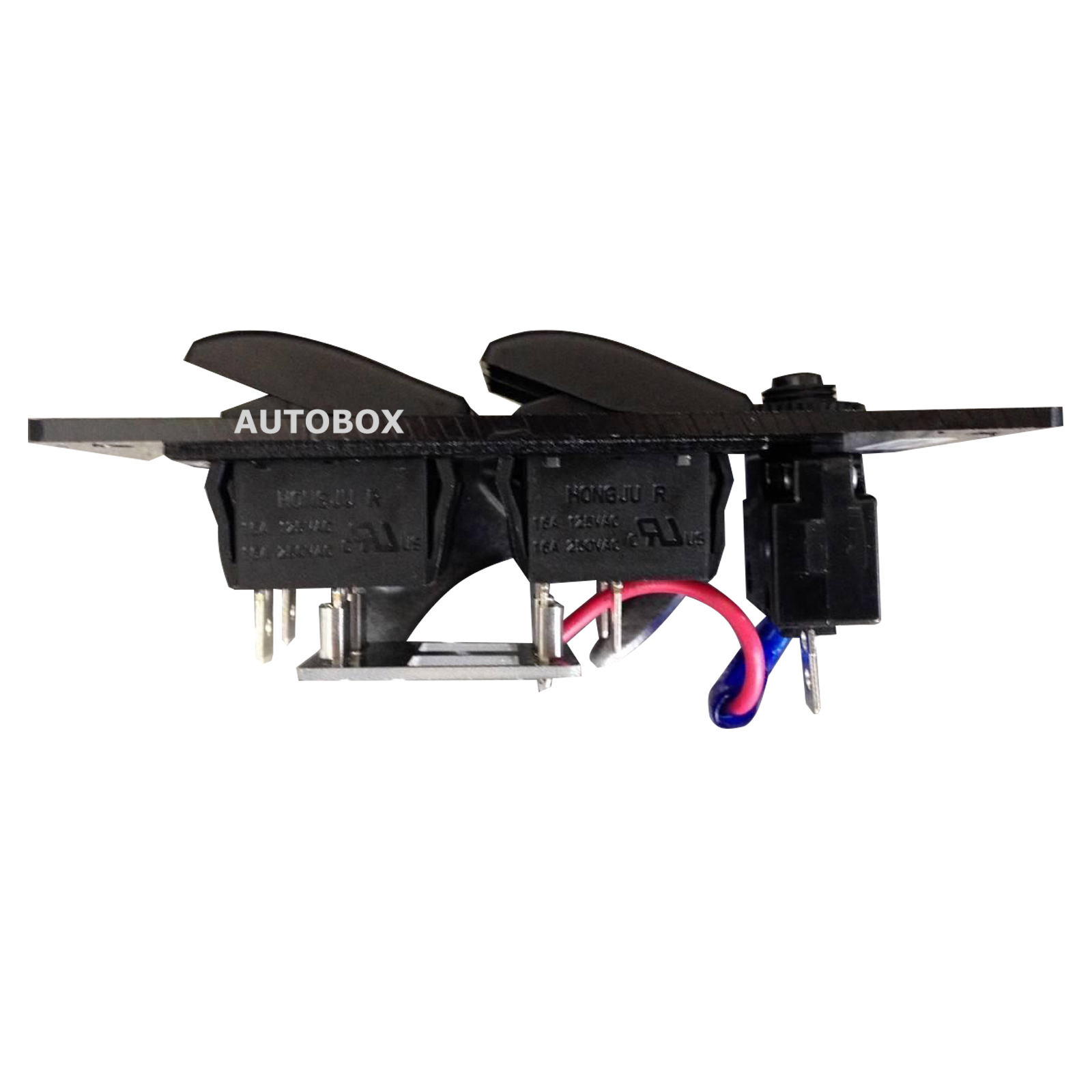 4X BLACK ROCKER SWITCH SWITCHES PANEL for Caravan Camper Marine Boat