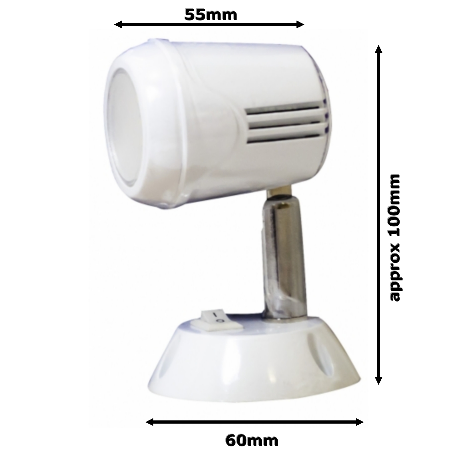 Caravan Led Reading Switched Light White Plastic X 2 (pair) Camper