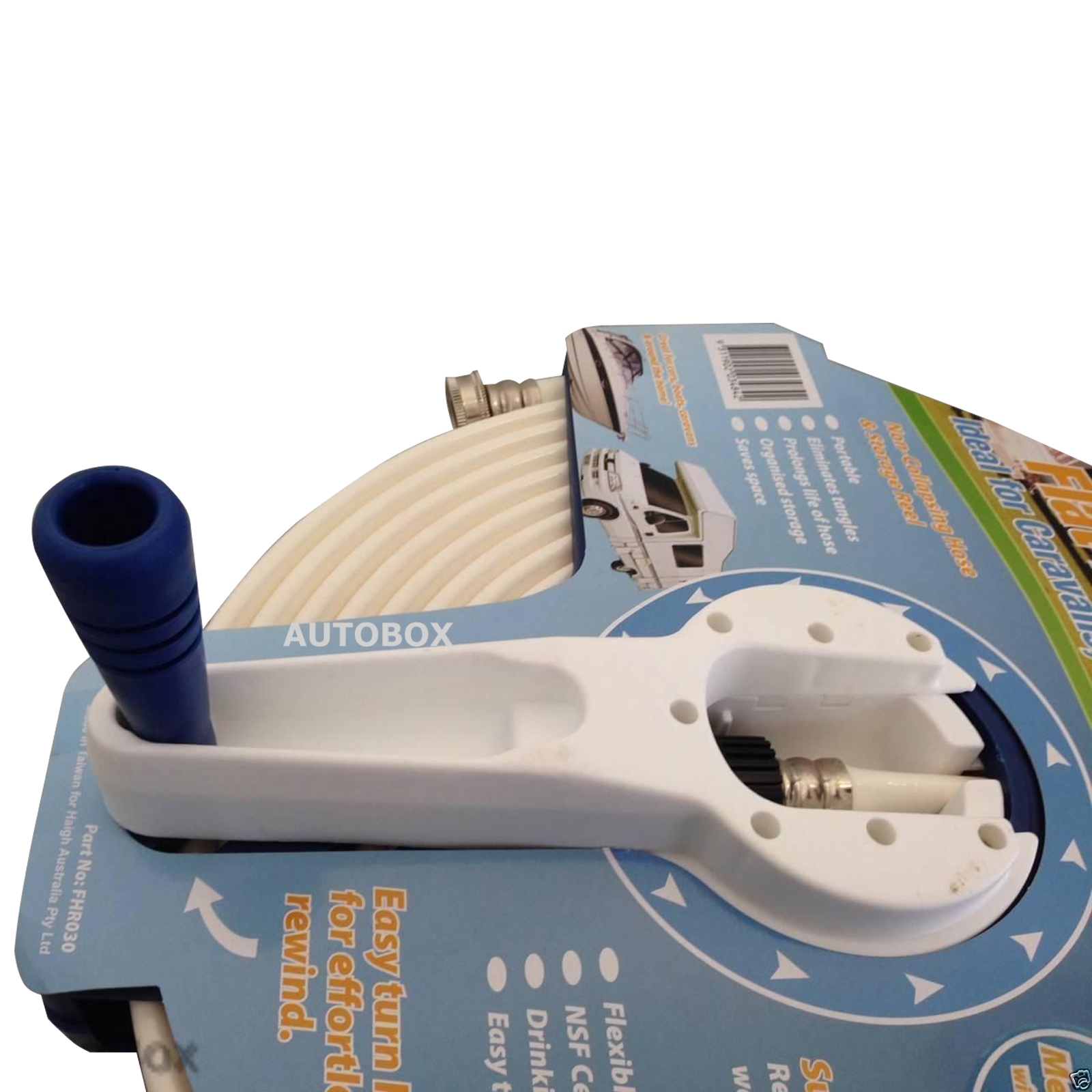 DRINKING WATER SAFE FLAT HOSE REEL 9 METRE CAMPER TRAILER OFFROAD 4WD