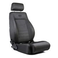 SAAS Seat 4x4 Black Cloth Dual Recliner w/ Adjustable Padded Head Rest ADR Comp