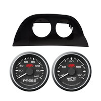 SAAS Clip In Dual Gauge Pod Black Series Oil Pres Water Temp for VY VZ Commodore