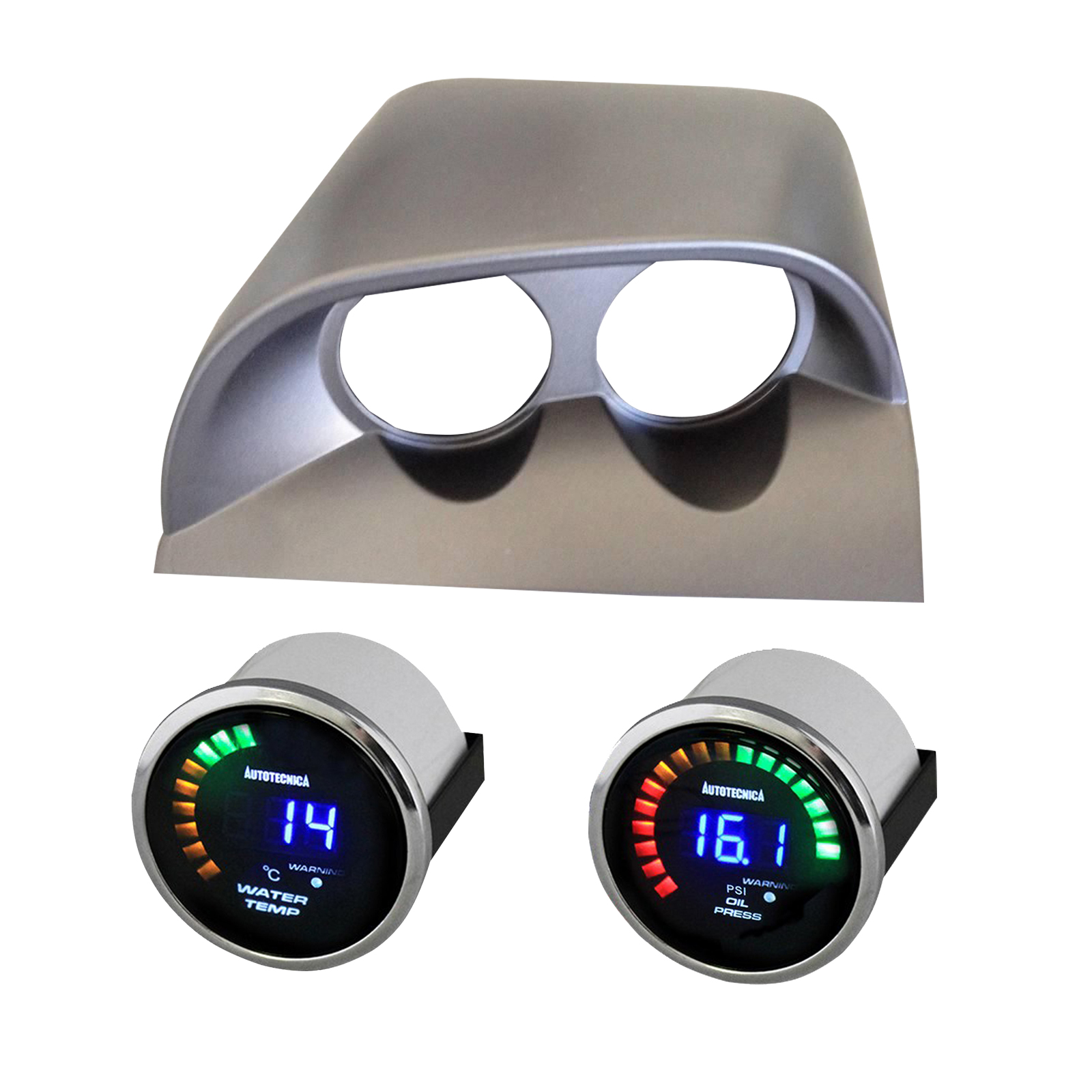 Vy Vz Commodore Clip In Gauge Pod W Digital Dual Water Temp Oil Press Gauges