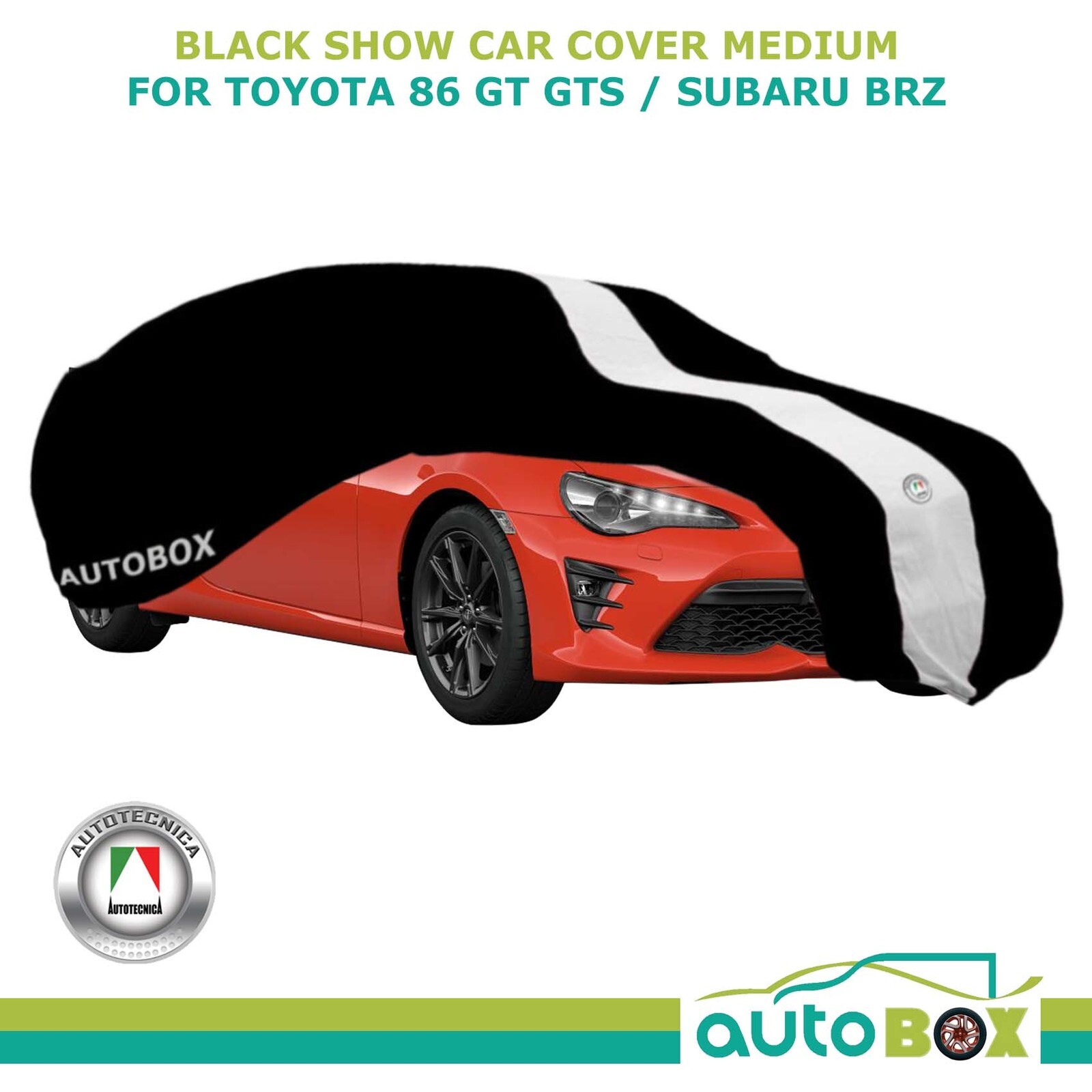 Black Medium Washable Show Car Cover fits Toyota 86 GT GTS