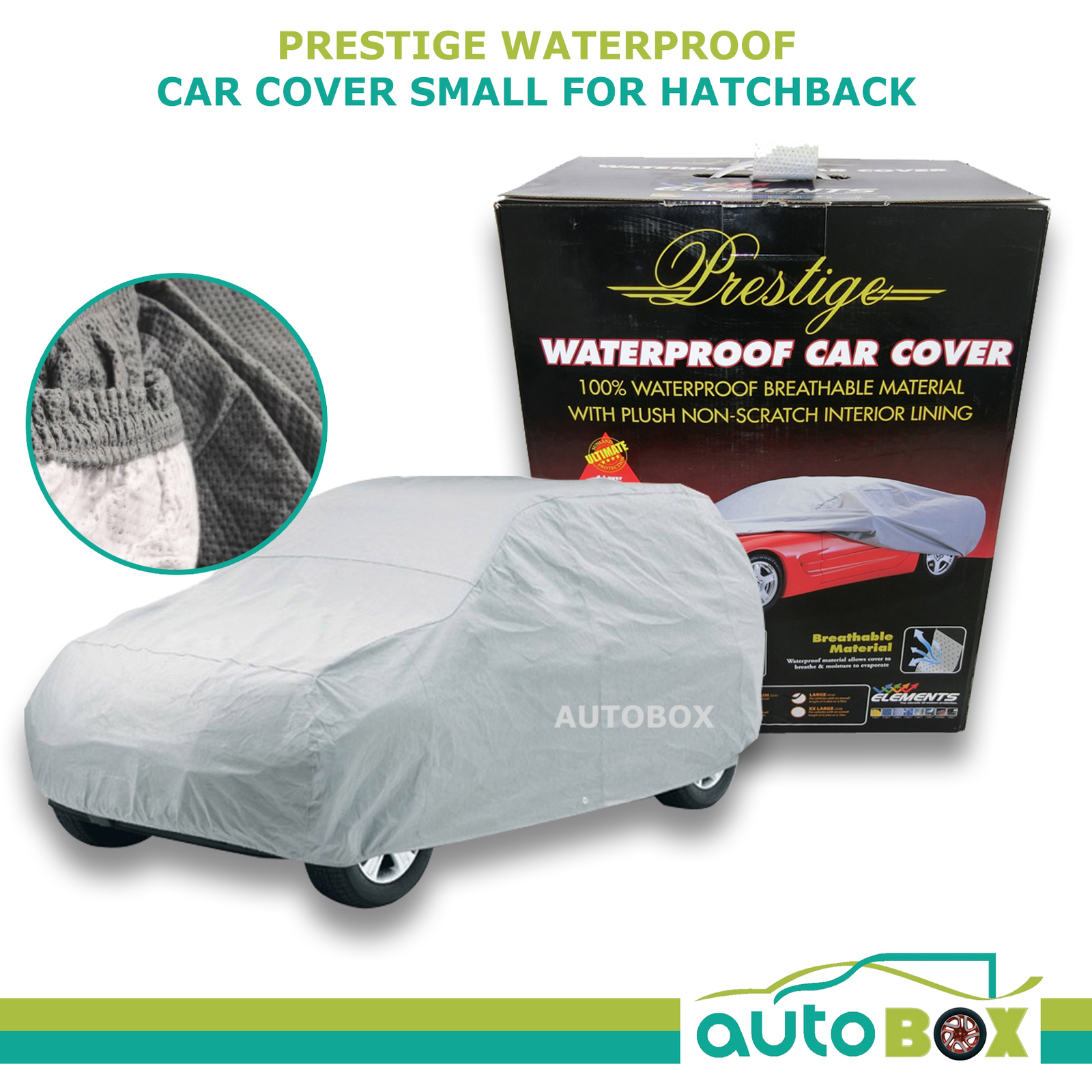 SMALL HATCHBACK PRESTIGE WATERPROOF CAR COVER up to 4.06m MAZDA 2 - 3 and 5  Door - Prestige