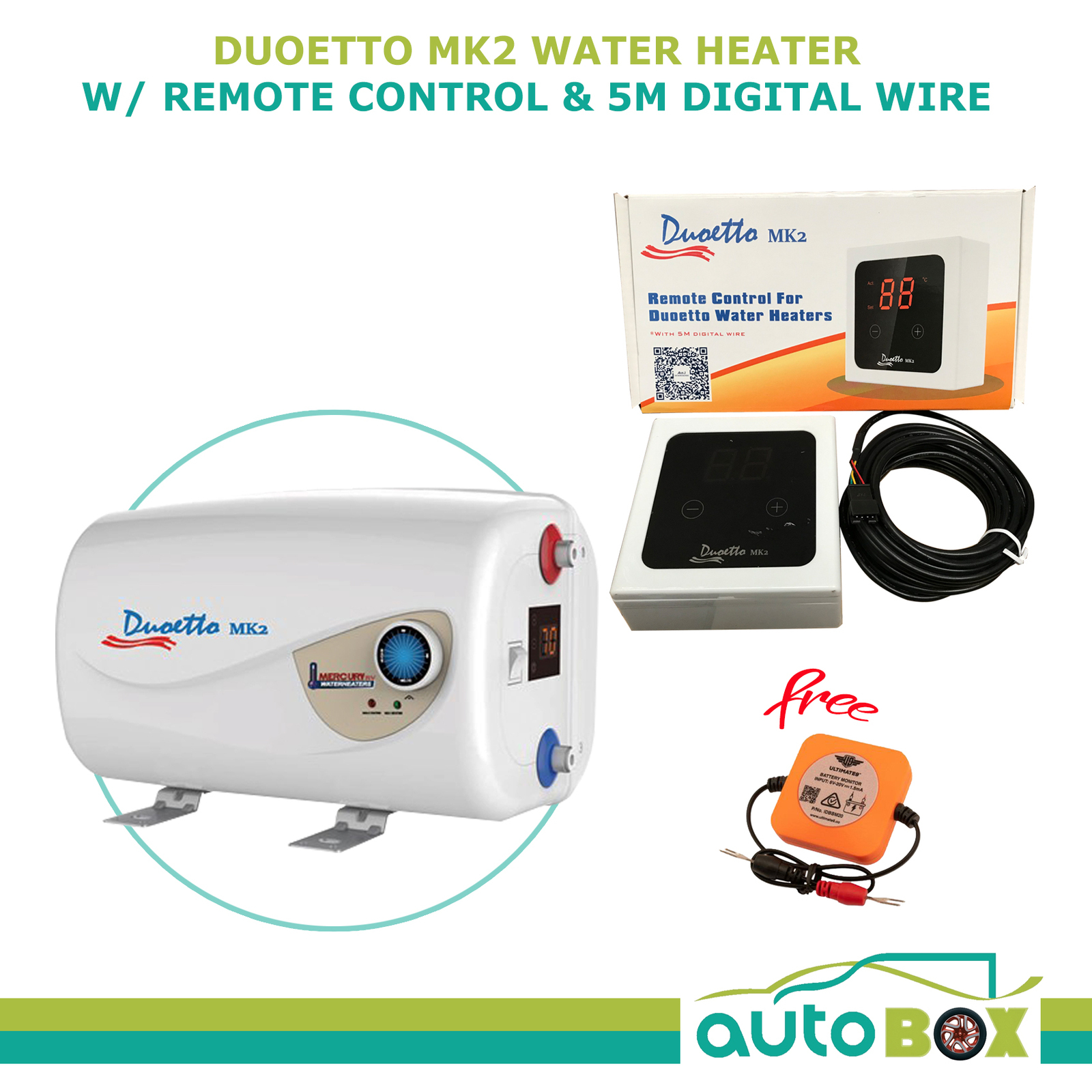 Duoetto MK2 Digital Dual Voltage (12v/240v) Electric 10L Storage