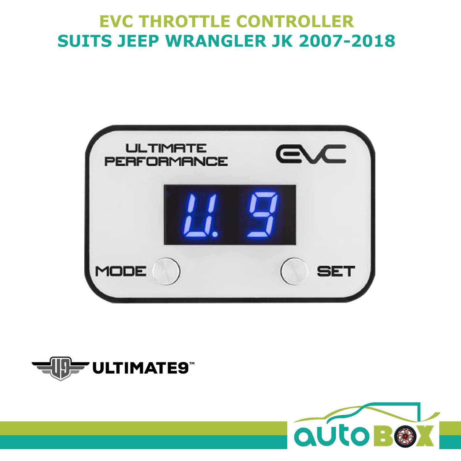 EVC Ultimate9 Throttle Controller Suits Jeep Wrangler JK 2007-2018 -  ULTIMATE9