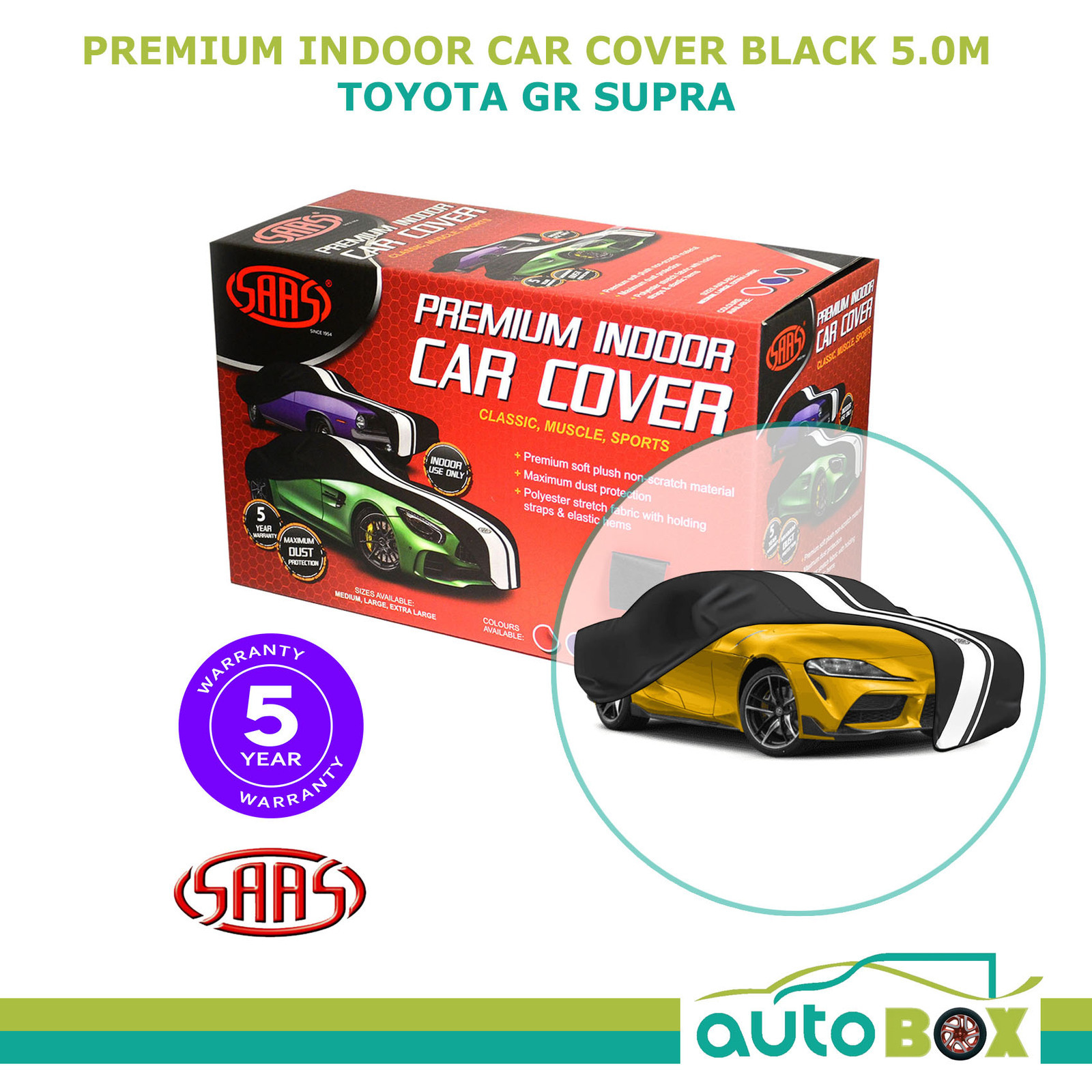 AUTOTECNICA WATERPROOF CAR COVER Suits Toyota Supra GR OUTDOOOR STORMGUARD  - Autotecnica