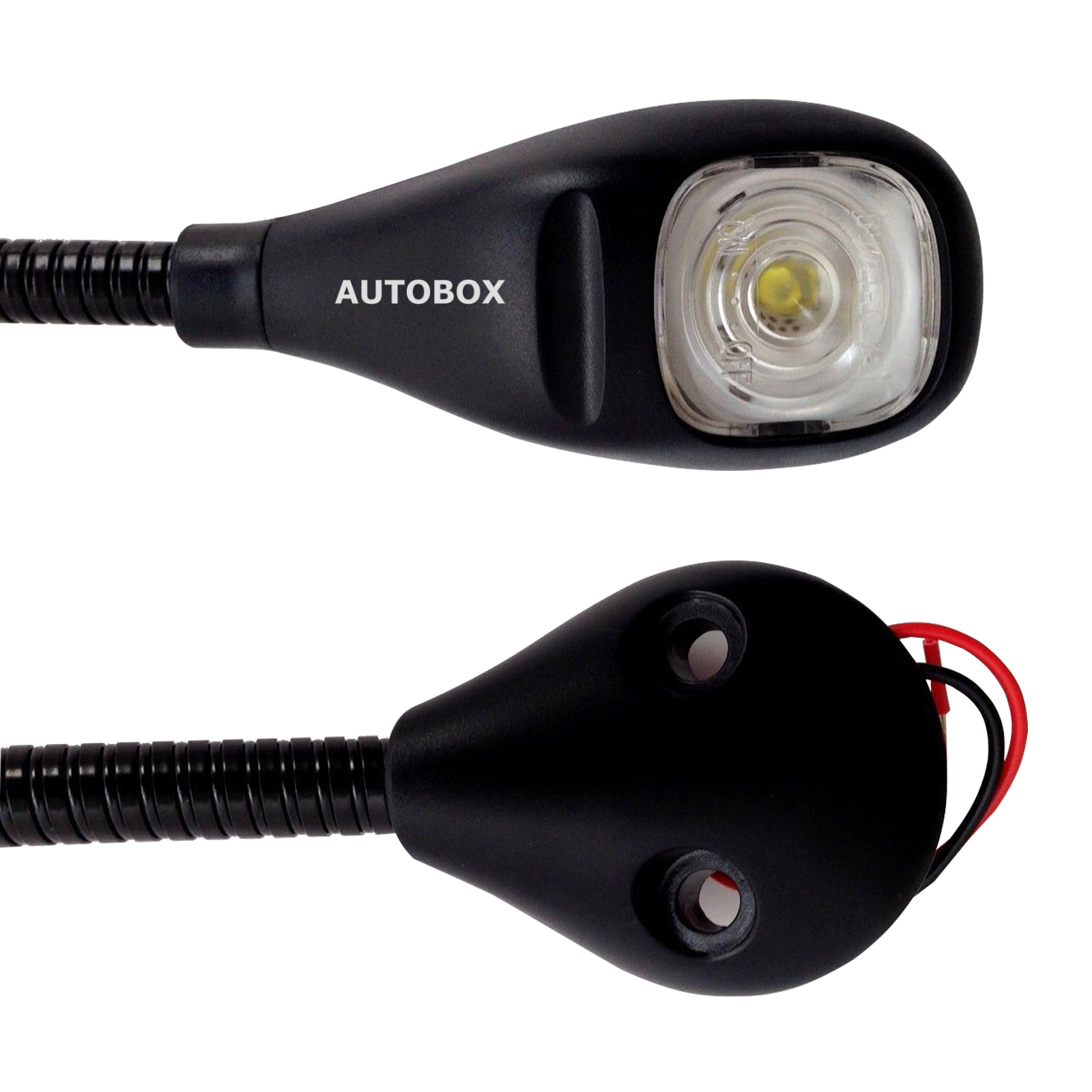 Narva LED Map Reading Light x2 w/ Flexible 400mm arm Caravan Camper