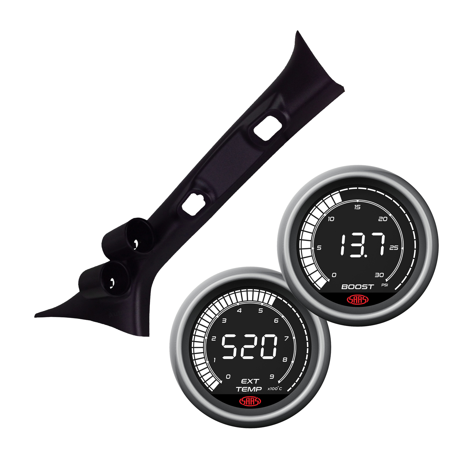 Pillar Pod for Mazda BT50 UR 2015Current w/ Digital Boost & Exhaust