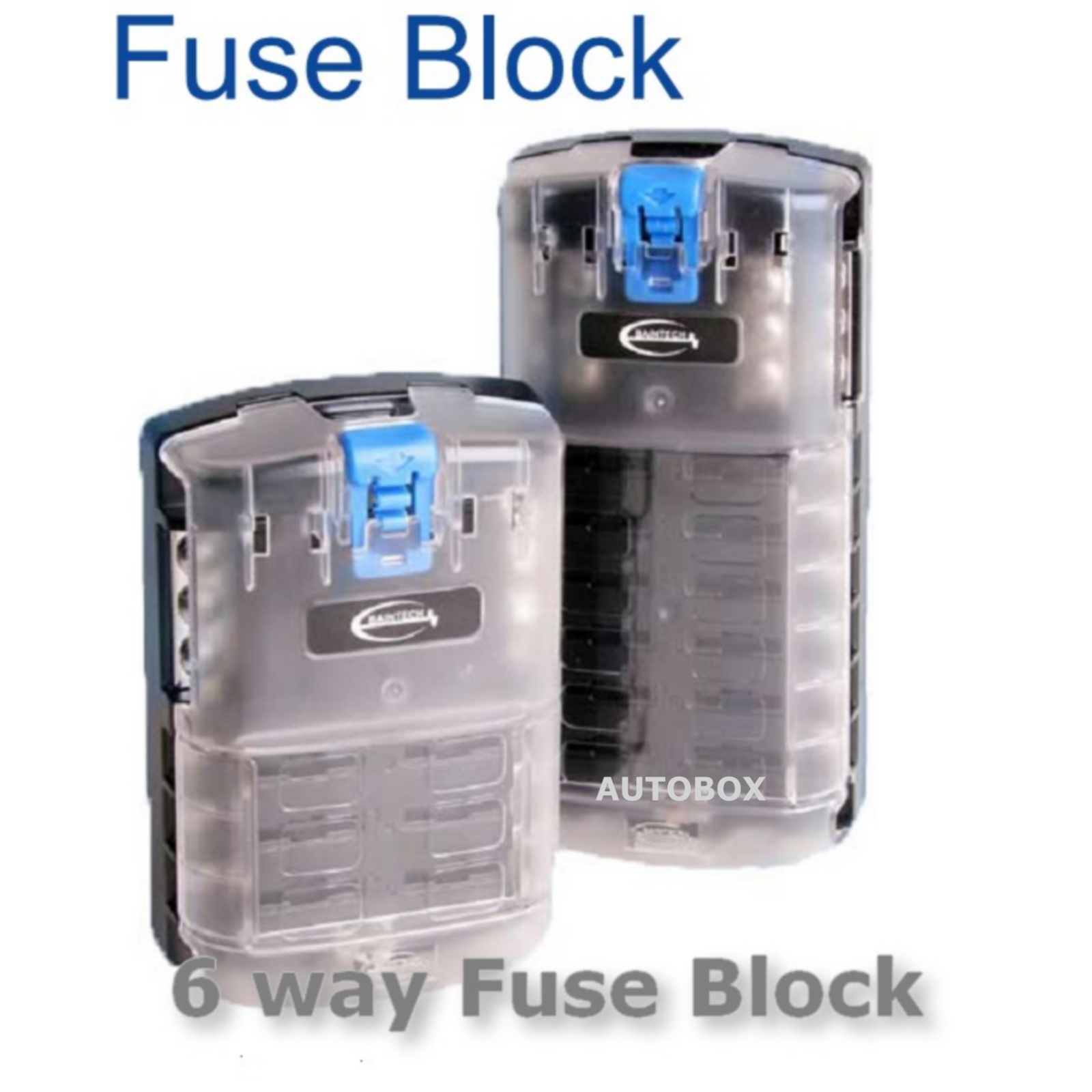 CARAVAN 6 WAY 30 AMP FUSE BLOCK TERMINAL HOLDER 12V 4WD CAMPER MOTORHOME BOAT
