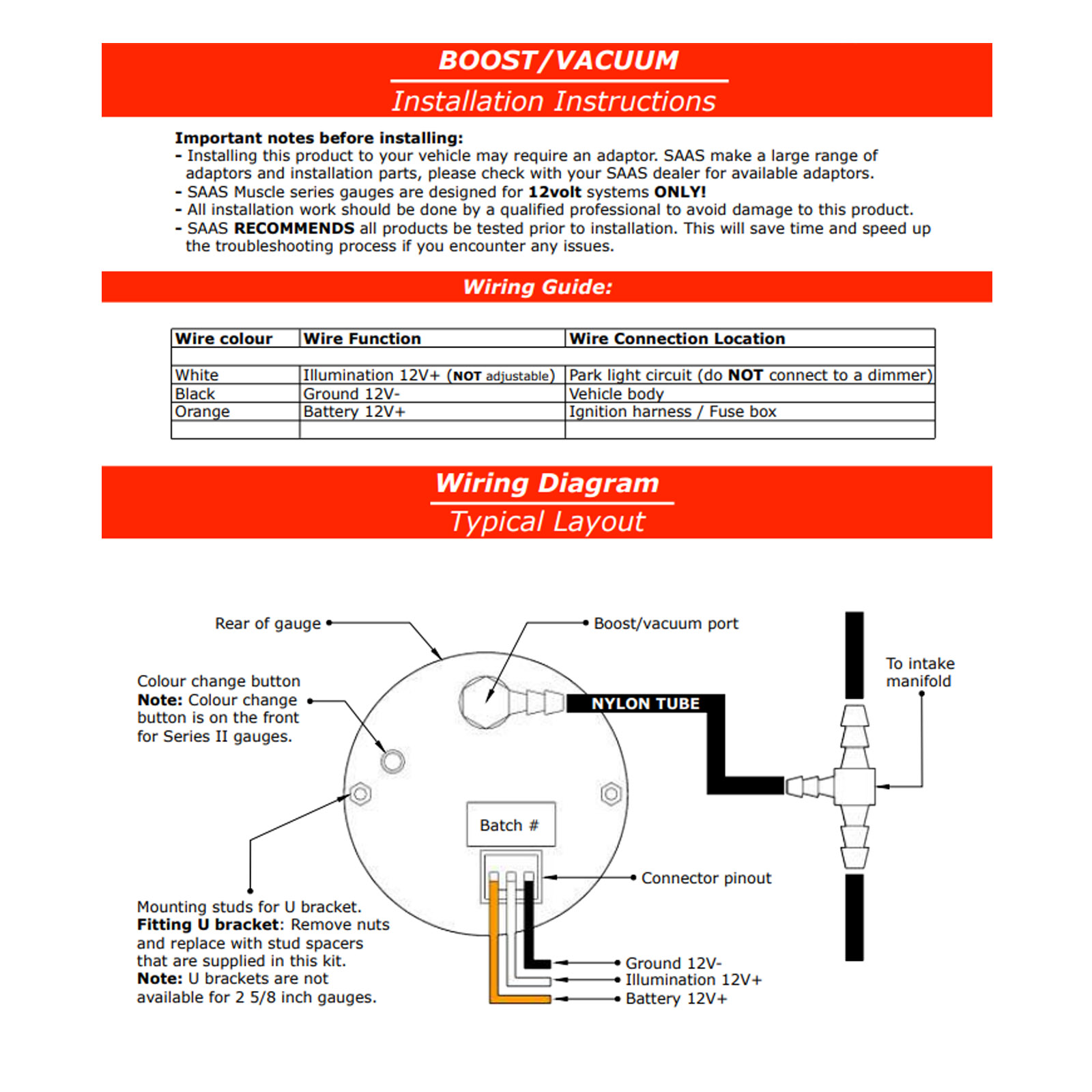 SAAS Turbo Adjustable Boost Controller + Diesel Boost ... dragon boost gauge wiring diagram 