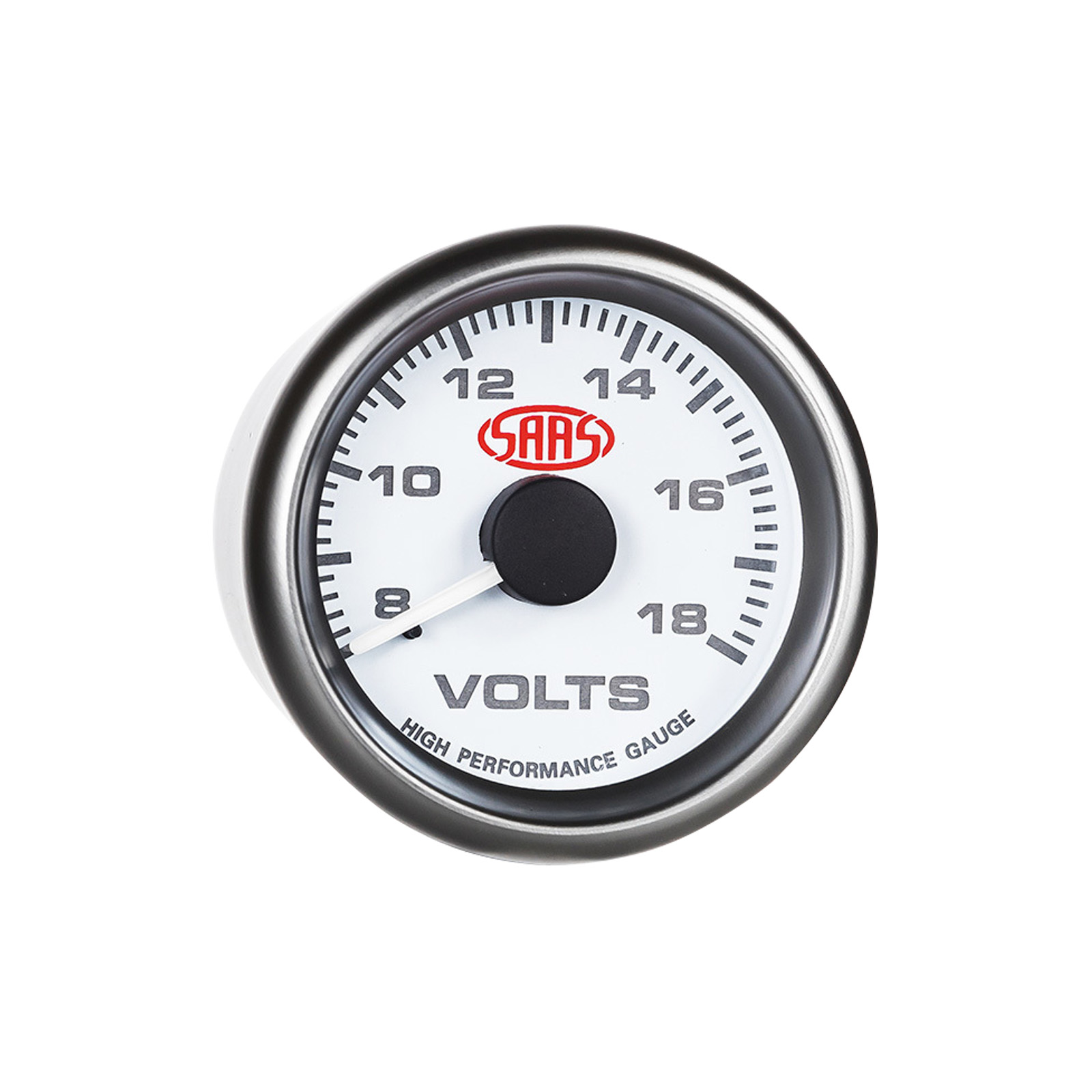 52mm S-Series Ultra-Thin Voltmeter Gauge – Red LED Display – Universal Round Volt Meter