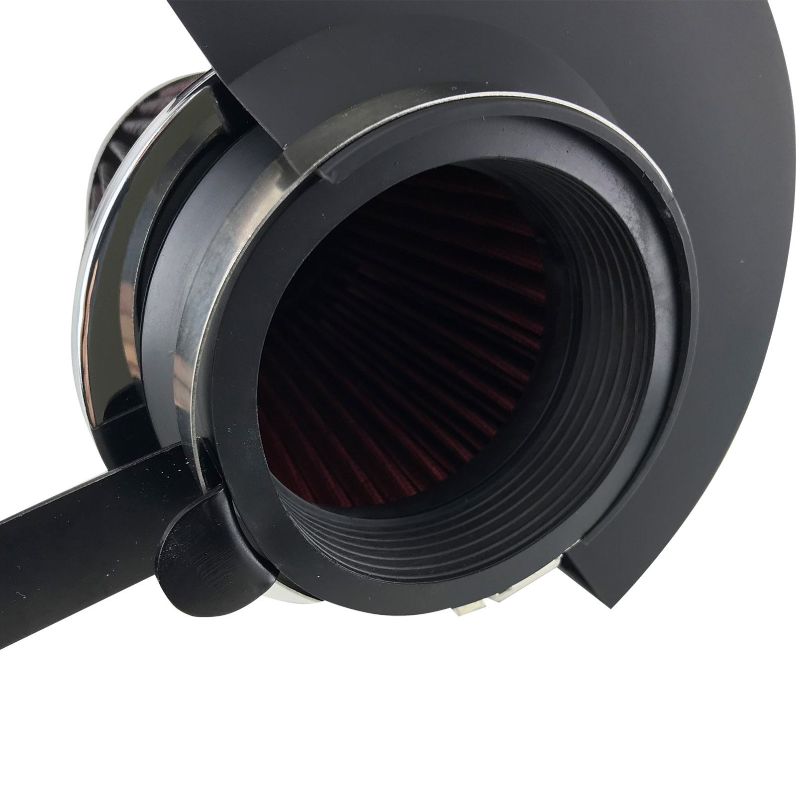 SAAS Heat Shield for Pod Air Filter 76mm Neck with Metal Support Bracket
