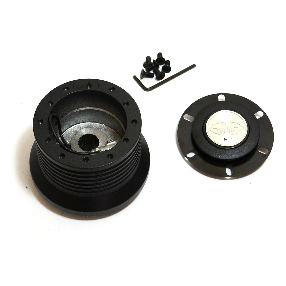 thumbnail image 2 of SAAS BK23 Deep Dish Steering Wheel Boss Kit – Holden HK HT HG – ADR Approved, Aluminium 2 of 5