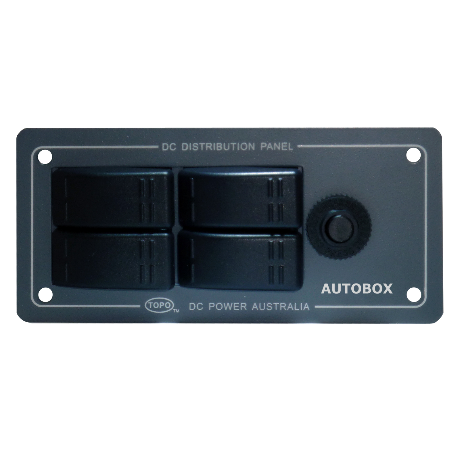 4X BLACK ROCKER SWITCH SWITCHES PANEL for Caravan Camper Marine Boat