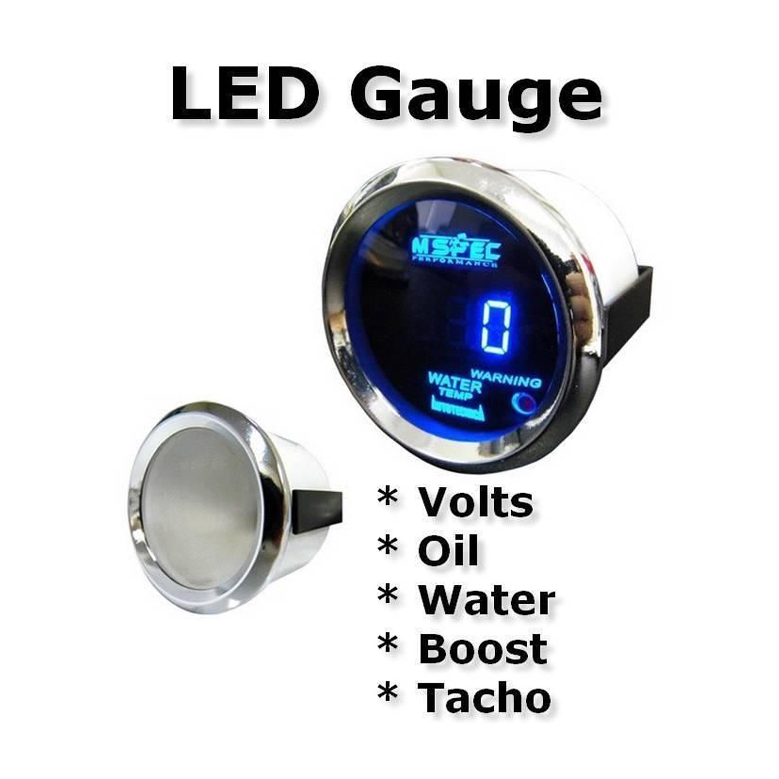 OIL PRESSURE GAUGE 52mm Electronic Digital MSPEC Gauge by Autotecnica