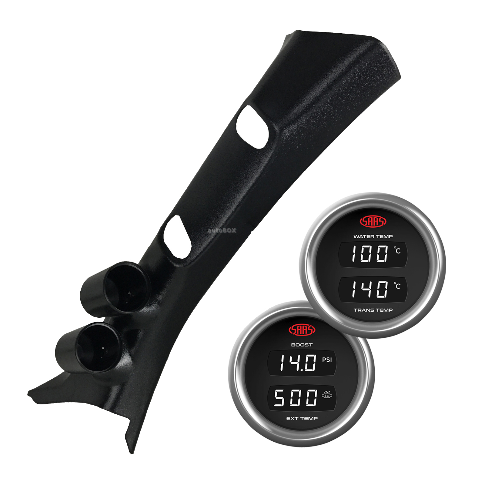SAAS Pillar Pod Gauge Kit For Toyota Landcruiser 70 Series - Boost & EGT