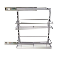 Caravan Rollout Pantry Frame w/ 2 x 200mm Baskets Motorhome Camper Home RV 9G