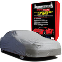 Autotecnica Small 3.87M Car Cover Sedan Stormguard Waterproof Fleece w/ Bag