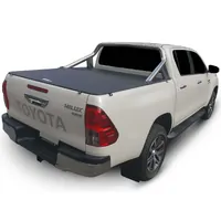 Tuff Tonneau Cover Drill Clip On Ute Fits Toyota Hilux (A Deck) Dual Cab October 2015-On w/ Sports Bars