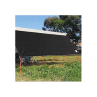3.4m Coast Caravan Black Privacy Sunscreen Shade Cover for 12ft Roll-out Awnings
