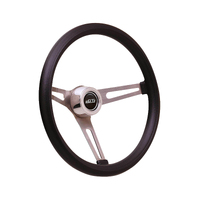 SAAS GT Performance Steering Wheel GT3 Retro Foam Black Slots 380mm 15 in 3 Bolt
