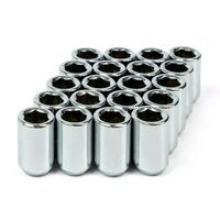 CHROME WHEEL TYRE LUG NUTS  Set of 20 1/2