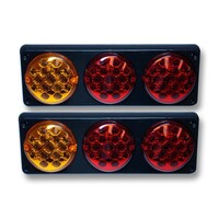Caravan LED Rear Tail Light Combo Pair Easy Install Camper Stop Tail Indicator