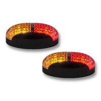 Red Amber LED Side Marker Light x 2 Caravan Camper Trailer Boat Truck Motorhome