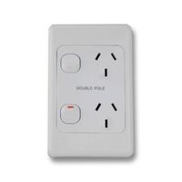 10 x Vertical 10 Amp Double Pole Double Power Point GPO Outlet Electrical White