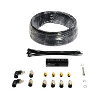 SAAS Autoline 4 Port DIFF BREATHER KIT Black for Toyota Landcruiser 80 1990-1998