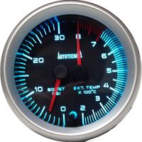 Diesel Dual Turbo Boost/EGT Pyro Exhaust Temp Gauge with 60mm Cup 12V 4WD TD