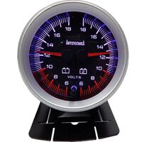 Autotecnica Black Face Dual Battery Volts Gauge and 60mm Cup 4WD Starting & AUX