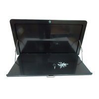 Black Caravan Picnic Folding External Table 800 x 450mm RV Camping Outdoor