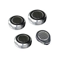 Chrome & Carbon Fibre Engine Cap Cover Set of 4 Ford Mustang 6th Gen 2015 onward