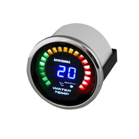 Autotecnica Digital Dual Display Water Temperature Temp Gauge Black Face 52mm