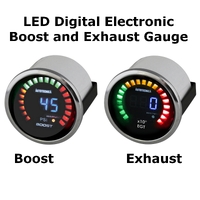 Electronic Digital Dual Display Boost & Exhaust Temp Gauge for Diesel or Petrol