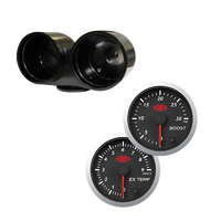 Dual Gauge Billet Aluminium Holder Cup for Toyota Hilux 2005-15 KUN Boost Exhaust sender