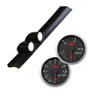 Patrol GQ Y60 1987-97 Pillar Pod w/ Black 0-20 Diesel Boost 0-900 Ext Temp Gauge