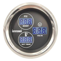 Autotecnica 3 in 1 Turbo Boost EGT Diesel Volts 52mm LCD Gauge