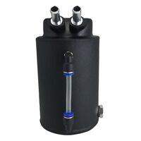 2 in 1 Black Alloy 750ml Blow Bye Oil Catch Can or Radiator Reservoir Universal