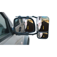 Pair 2 x Towing Mirrors Universal Multi Fit Trailer Caravan Wide Angle Spot 4WD
