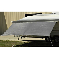 Black PopTop Caravan End Wall Privacy Screen 2.0 X 1.8m Shade Roll Out Awning [Manufacturer: Supex] [Colour: Black] [Size: Poptop End Wall]