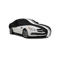 SAAS TWIN STRIPE Black INDOOR DUST SHOW CAR COVER MEDIUM 4.5m fits Mercedes SLK
