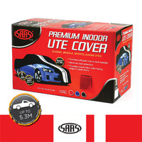 SAAS Indoor Classic UTE Car Cover Red with White Stripe Large 5.3M