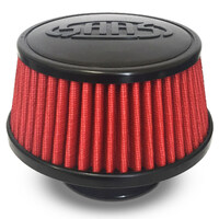 SAAS 75mm Mushroom Air Pod Performance Filter Universal Wet Dry High Flow Red