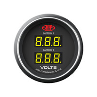 SAAS Dual Volts Gauge Black Face Dual Battery 4WD for D-Max Colorado Rodeo