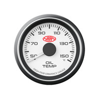 SAAS 50C-150C Oil Temperature Temp 52MM Gauge White Dial Face