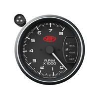 SAAS 3.75" TACHOMETER with SHIFT LIGHT BLACK FACE 95mm 3 3/4 Performance Tacho