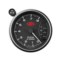 SAAS 3.75" TACHOMETER with SHIFT LIGHT Black FACE 95mm 3 3/4 Performance Tacho